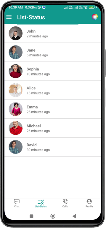script_ScreenShort_15421Chat App12-statuslist.png